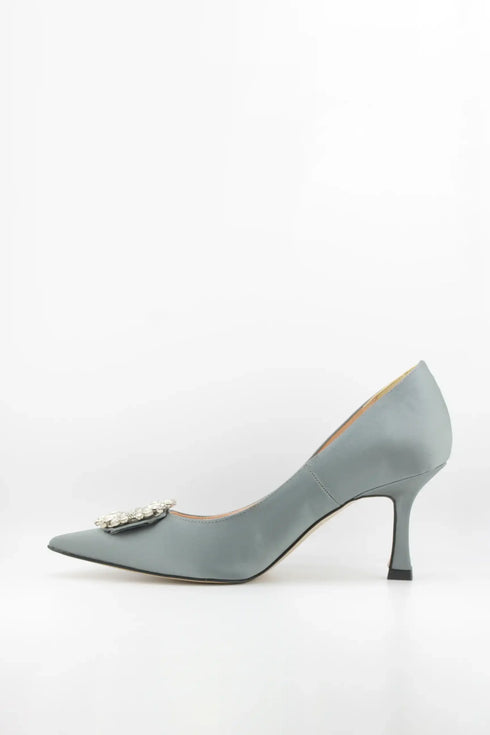 Sante Embellished Pointed Toe Kitten Heels